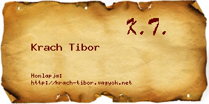 Krach Tibor névjegykártya